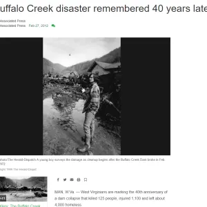 OR_Buffalo Creek disaster remembered AP OR_Buffalo Creek disaster remembered AP