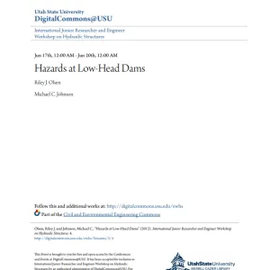 OR_Hazards at Low Head Dams OR_Hazards at Low Head Dams