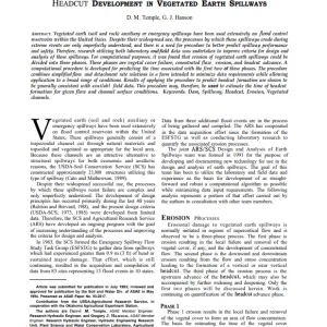 OR_Headcut Development In Vegetated Earth Spillways OR_Headcut Development In Vegetated Earth Spillways