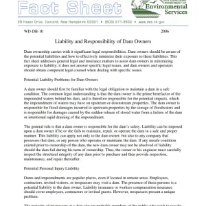 OR_NH Dam Liability Fact Sheet OR_NH Dam Liability Fact Sheet
