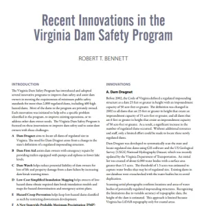 OR_Recent Innovations in the VA Dam Safety Program OR_Recent Innovations in the VA Dam Safety Program